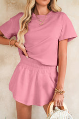 Blossom Cropped Tee and Ruffle High Waist Skort Set
