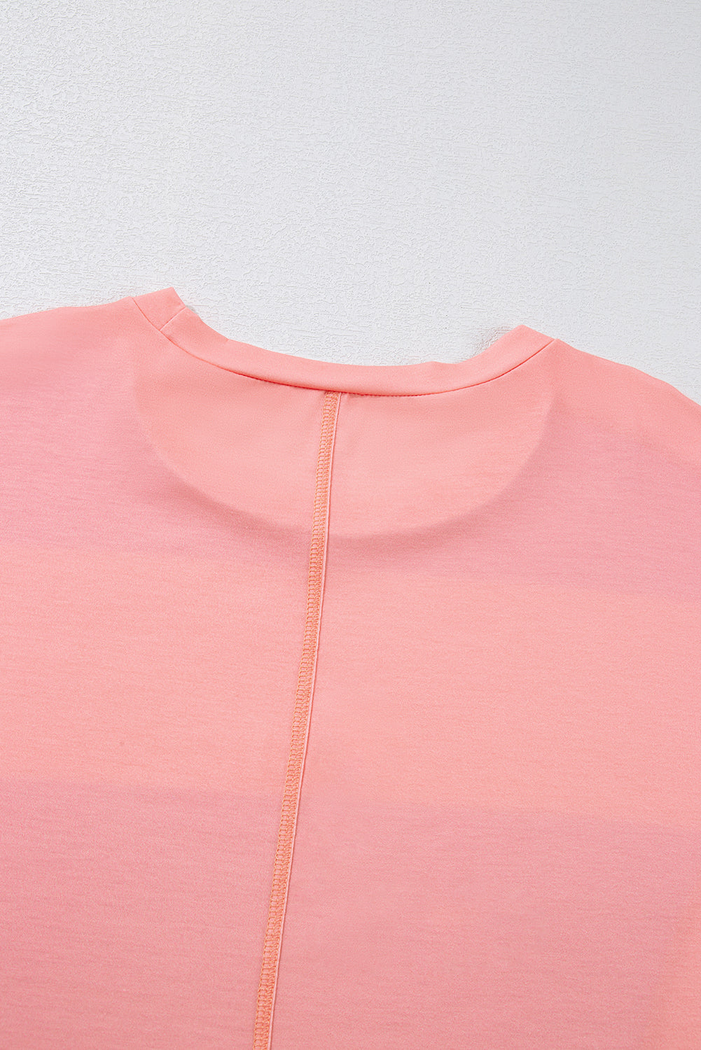 Light Blue Colorblock Drop Sleeve Round Neck Top